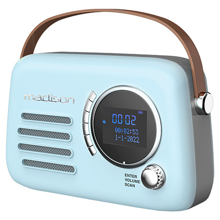 radio fm/dab portabil vintage 30w cu functie bluetooth/aux - imagine 4